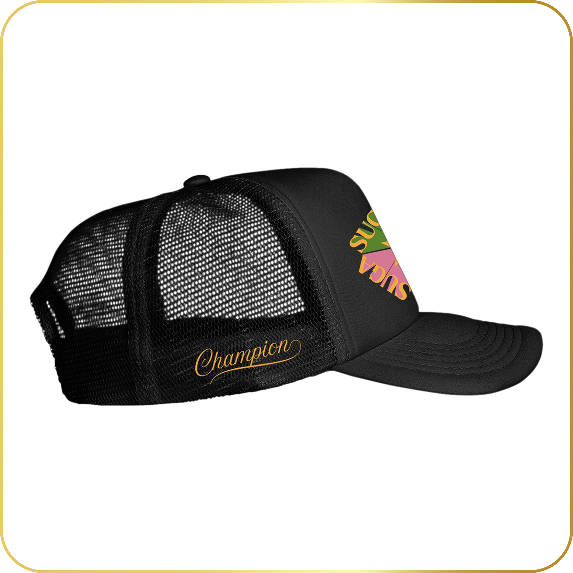 Champion Black Trucker Hat